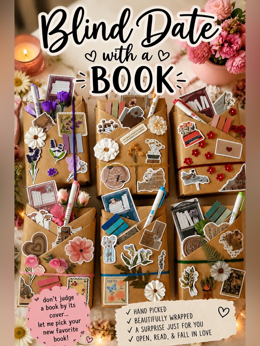 Blind Date With a Book Gift Set - You Pick Genre, Great Gift for Book Lovers!